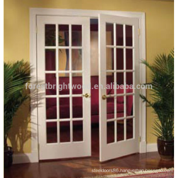 15 Lites White Painted Double French Doors